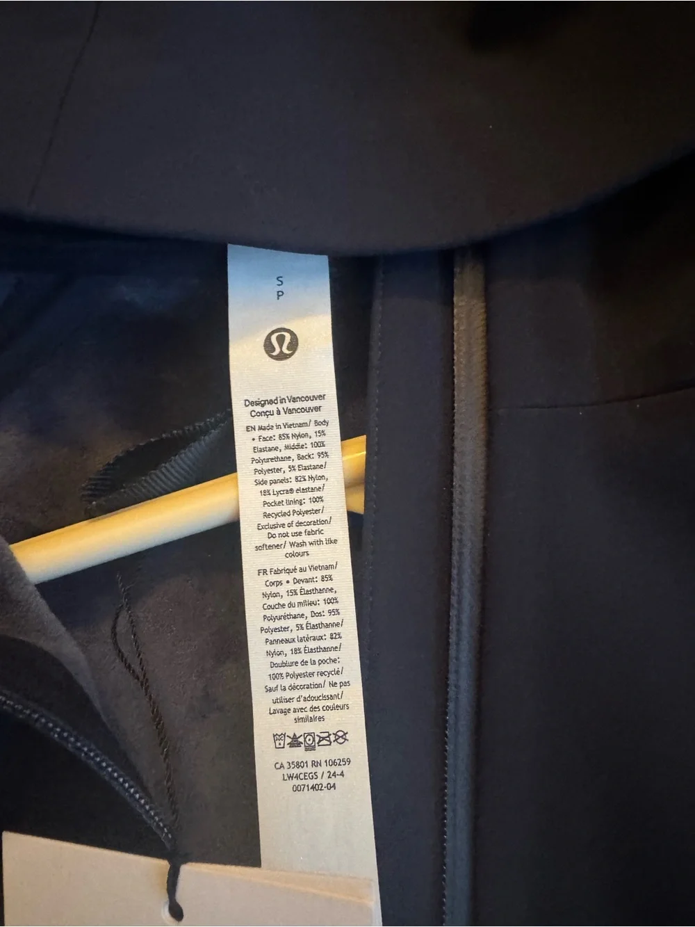 Lululemon Women’s Cross Chill Performance Jacket – True Navy – Size S - Picture 7 of 8